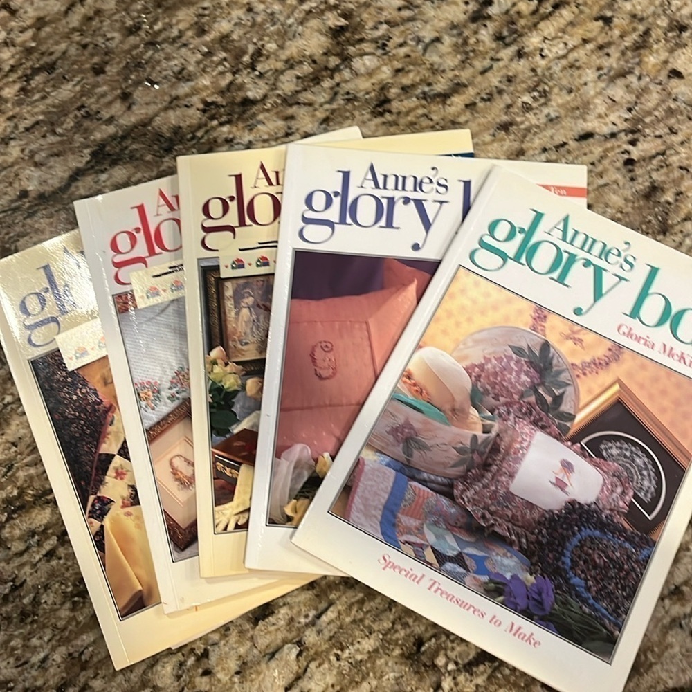 5 Issues of “Anne’s Glory Box” Australian Craft Needlework Vol 6,7,8.10.11 1996